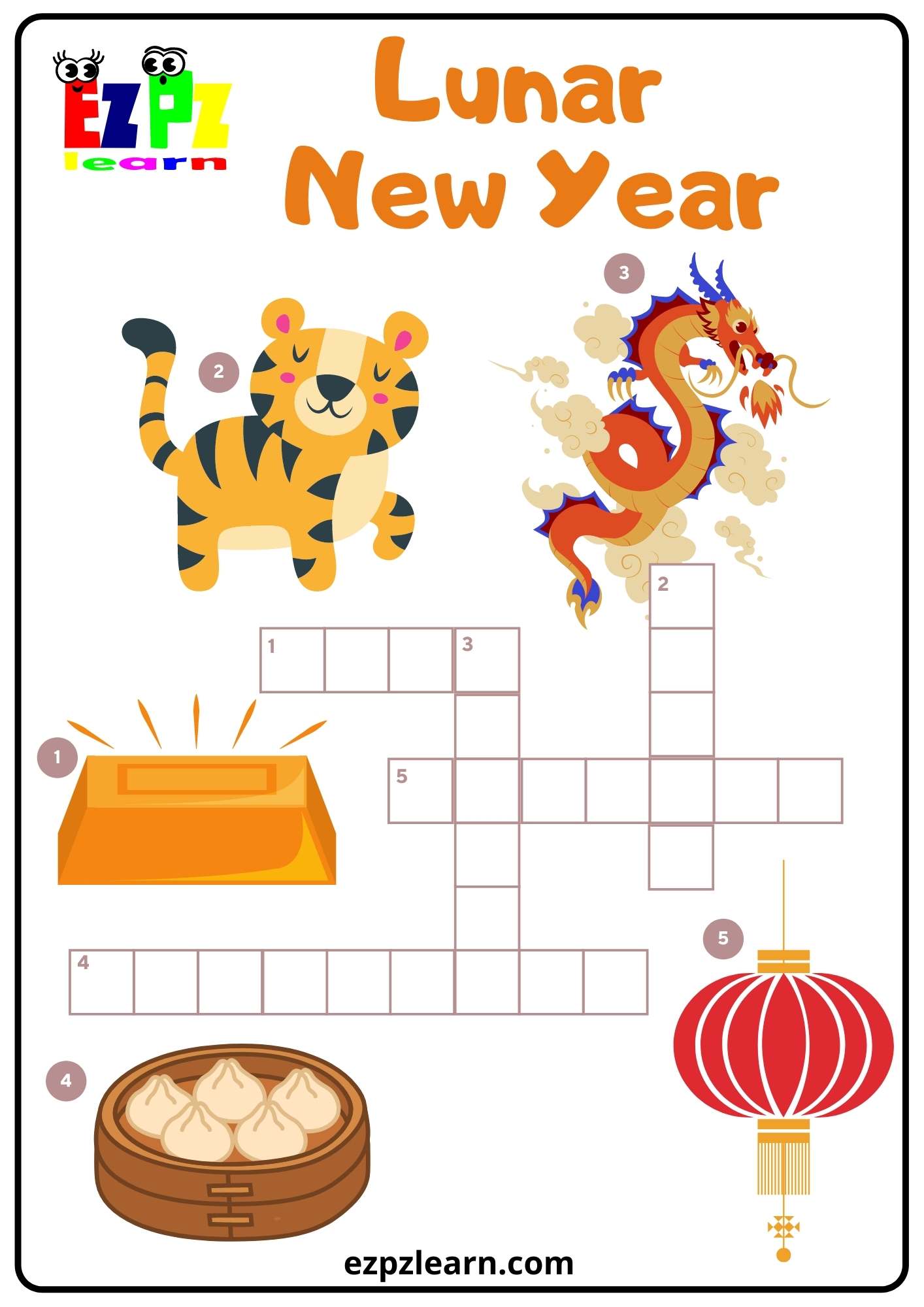 Kids Lunar New Year Crossword